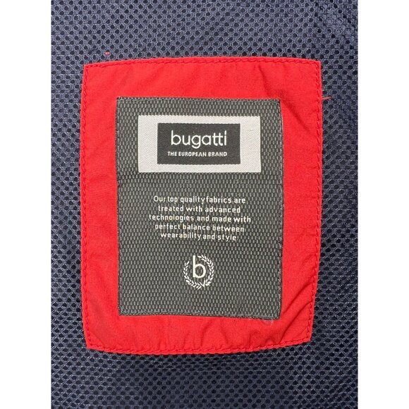 Bugatti Men's 2XL Nylon Modern Bomber Golf Jacket Waterproof Full Zip Navy Blue - Picture 4 of 8